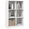The Living Store Bücherregal Weiß 70x33x110 cm Massivholz Produktbild-Vorschau 4
