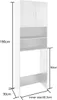 VDD Waschmaschinenschrank Wäschetrockner Rahmen 190 cm weiß Produktbild-Vorschau 6
