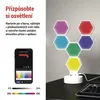 GoSmart LED stolní lampa Hexagon bílá, 6 dílů, RGBIC stmívatelná, WiFi Náhled obrázku produktu