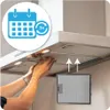 Hands are shown installing a metal filter into a range hood. Anteprima dell’immagine prodotto