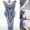 Haaienhuid-hoodie-deken met mouwen – fleece, zacht, voor Productafbeelding-voorbeeld 4