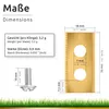 Diagrams and text showing the dimensions and specifications of mower blades and a screw. Produktbild-Vorschau