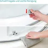 Two images showing how to detach and clean a shower door roller. Produktbild-Vorschau