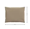 A beige cushion with dimensions indicated by measurement lines and text. Produktbild-Vorschau