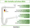 Raumsparsiphon 1 1/4 Zoll mit 40 mm Anschluss für Produktbild-Vorschau 3