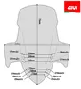 Givi D2136st Yamaha X-max 125/300/400 Windschutzscheibe Produktbild-Vorschau 5
