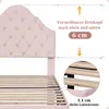 OKWISH Lit Simple 90x200 cm - Lit Ado Capitonné En Velours Voir les images du produit 6