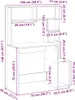 A diagram showing the dimensions of a desk with shelves. Anteprima dell’immagine prodotto