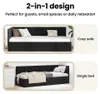 vidaXL Struttura letto ad angolo con testiera nera 90 cm x Anteprima dell’immagine prodotto 6