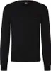 Hugo Boss Pullover V-Ausschnitt dunkelblau einfarbig Wolle Produktbild-Vorschau 5