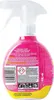 The back of a pink spray bottle for cleaning products. Produktbild-Vorschau