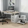 Supporto per stampante Relaxdays con rotelle, 2 ripiani, A Anteprima dell’immagine prodotto 2
