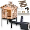 A wooden smoker oven with accessories, presented on a white background. Náhled obrázku produktu
