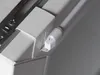 Close-up of a white curtain rod mounting bracket and part of the rod itself. Produktbild-Vorschau