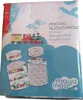The image shows the packaging of a baby bedding set with a train theme. Produktbild-Vorschau