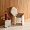 sweeek - Moderner Hocker mit Stoffbezug und Stauraum - Weiß Produktbild-Vorschau 4
