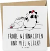 Mr. & Mrs. Panda Grußkarte Panda Weihnachten - Weiß - Produktbild-Vorschau 1