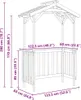 vidaXL Grillhütte 133,5 x 63 x 200 cm Imprägniertes Produktbild-Vorschau 8