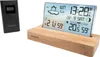 A black wireless sensor and a wooden base with a weather station display are shown against a white background. Náhled obrázku produktu