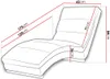 A diagram of a chaise lounge with dimensions indicated by red lines and text. Náhľad obrázku produktu