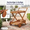 CASARIA® Carrello da Cucina Portavivande in Legno di Acacia Anteprima dell’immagine prodotto 11