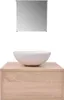 A bathroom vanity set with a sink and mirror against a white background. Produktbild-Vorschau