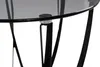 Beistelltisch - Grau - Schwarz - Ø 50 cm - Glas - Produktbild-Vorschau 3