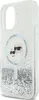 A transparent iPhone case with liquid glitter and the Karl Lagerfeld Karl&Choupette Head logo. Anteprima dell’immagine prodotto