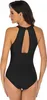 Einteiliger Damen Badeanzug Halter Mesh Abnehmen Badeanzug Produktbild-Vorschau 6