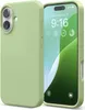 A light green phone case is shown next to an iPhone displaying the time and date. Anteprima dell’immagine prodotto