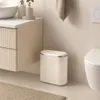 WELLHAUS Mülleimer oval 15L creme Click Deckel schmal Bad Produktbild-Vorschau 7