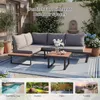 HOMAVO Gartenlounge Set 4 Personen L-Form Gartensofa Produktbild-Vorschau 7