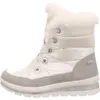 A side view of a white and gray winter boot with fur trim. Produktbild-Vorschau