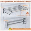 COSTWAY Nástěnný sušák na prádlo, výsuvný sušák na prádlo z Náhled obrázku produktu 3