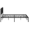vidaXL Bettgestell mit Kopfteil Metall Schwarz 180x200 cm Produktbild-Vorschau 5