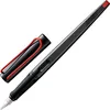 A black fountain pen with a red clip and red accents on the cap, shown on a white background. Produktbild-Vorschau