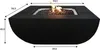 Gas Feuerstelle Itasy, Beton-Optik schwarz, aus Faserbeton Produktbild-Vorschau 7