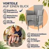 CASARIA® Gartenstühle 2er Set Polyrattan Stapelbar mit Produktbild-Vorschau 10