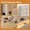 Letto imbottito matrimoniale INONEFT, 140x190 cm, con Anteprima dell’immagine prodotto 3