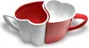 Gadget Master Romantic Mugs Red-White, 2 x herzförmige Produktbild-Vorschau 4