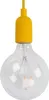 A close-up studio shot of a yellow and clear pendant light bulb with a yellow socket and a clear glass bulb. Produktbild-Vorschau