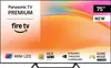 A marketing image for a Panasonic TV, showing its screen and key features. Anteprima dell’immagine prodotto