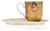 HOME ELEMENTS Porzellanbecher 360 ml mit Untersetzer, Klimt Produktbild-Vorschau 3