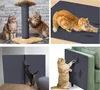Collage of images showing cats interacting with scratching mats and a scratching post. Produktbild-Vorschau
