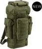 A green tactical backpack is shown against a white background. Voir les images du produit