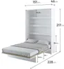 Wandklappbett Bed Concept 140x200 Schrankbett Vertikal Produktbild-Vorschau 3
