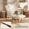 Fauteuil à bascule UnboxG avec repose-pieds, couleur beige. Voir les images du produit 8