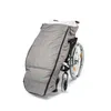A gray wheelchair footmuff is shown on a white background. Produktbild-Vorschau