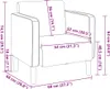 vidaXL Fauteuil avec accoudoirs gris clair 54 cm Tissu Voir les images du produit 8