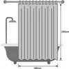 Ibenzoa® Duschvorhang 180 x 200 cm – wasserdicht, Produktbild-Vorschau 2